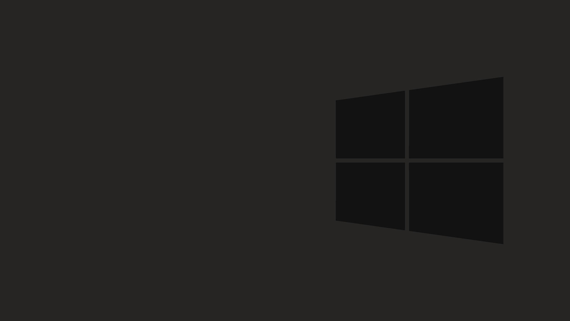 Dark Minimalist Big Windows Logo Wallpaper