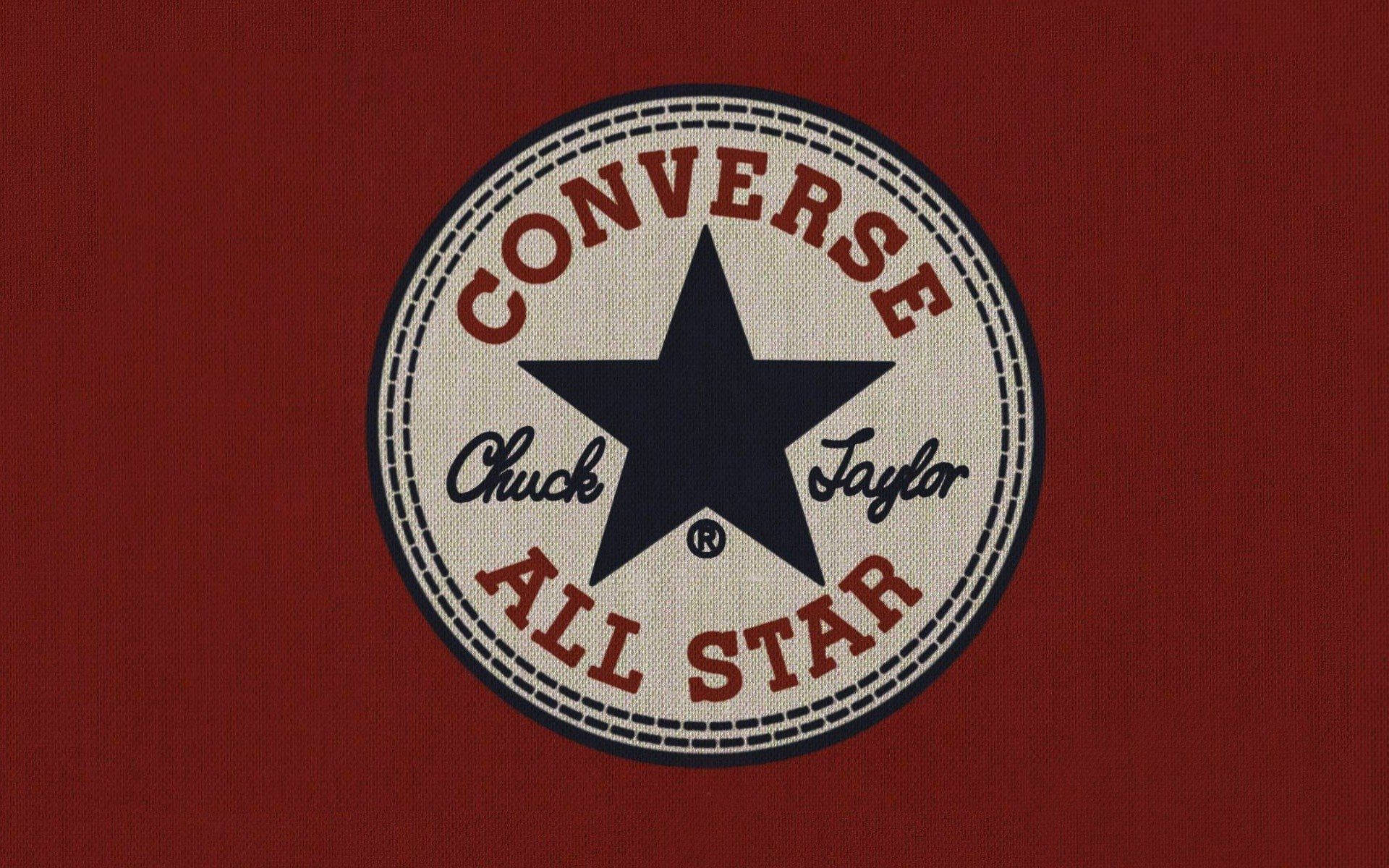 Dark Red Fabric Converse Logo Wallpaper