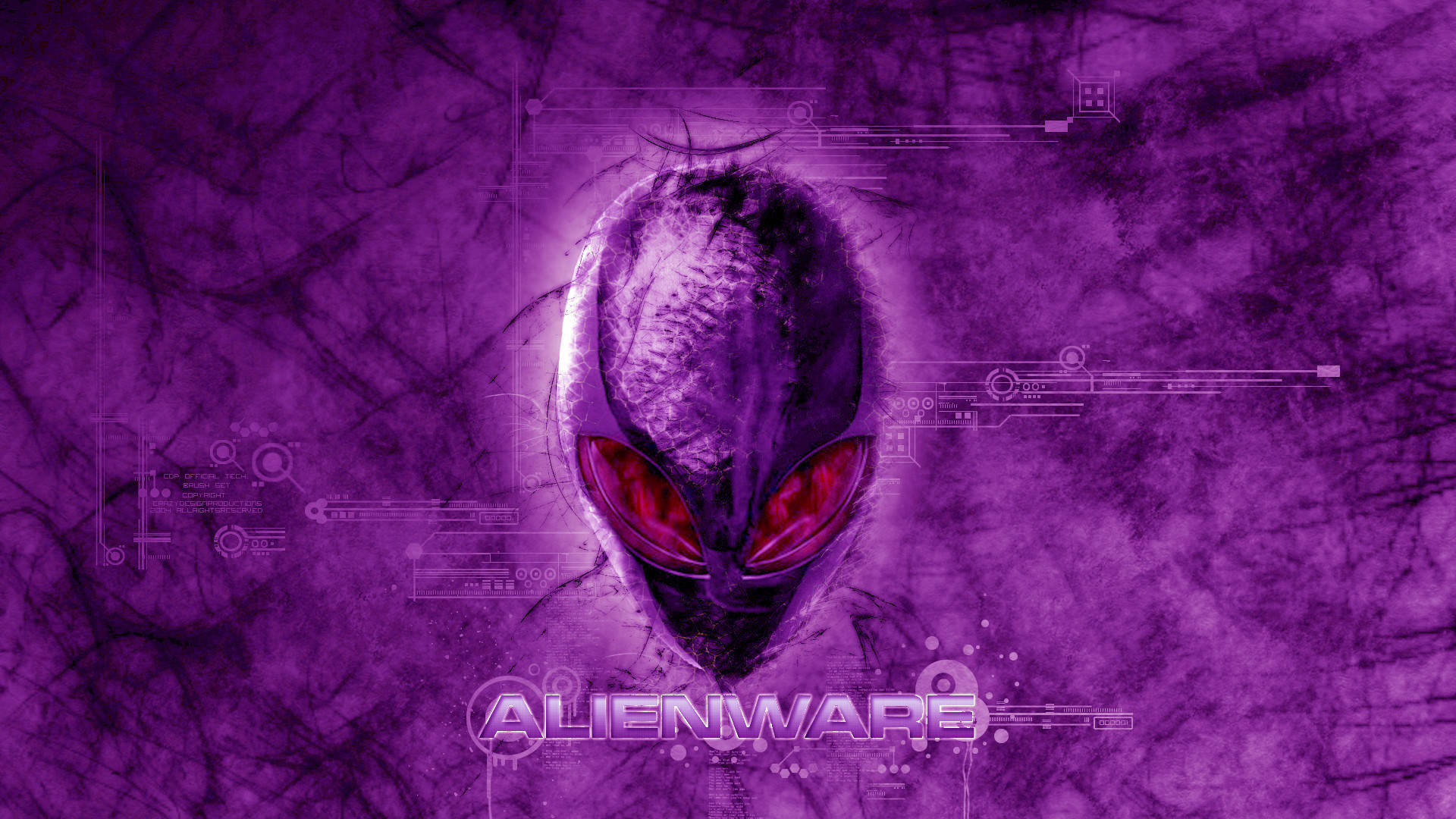 Dark Violet Alienware Logo Wallpaper
