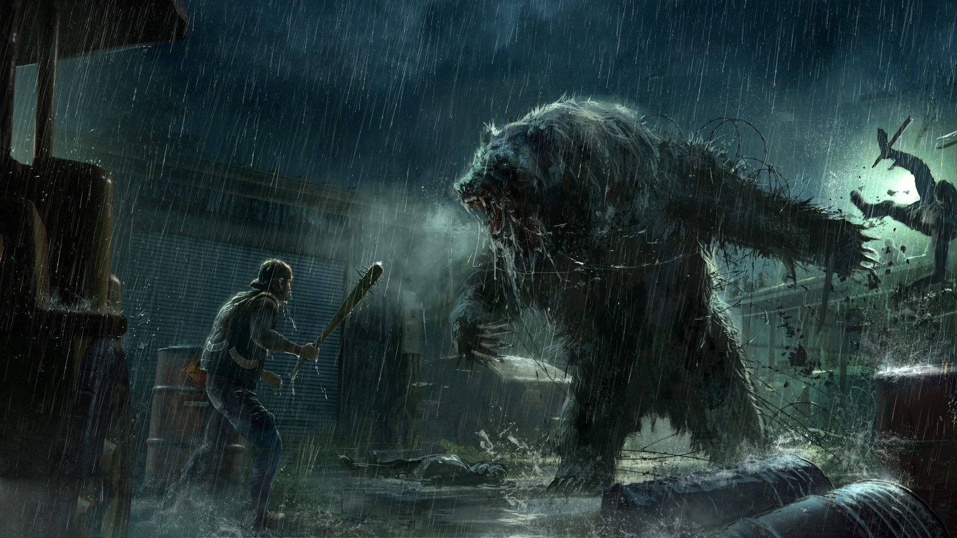 "Embrace the wild of Days Gone as you encounter an intimidating wild bear" Wallpaper