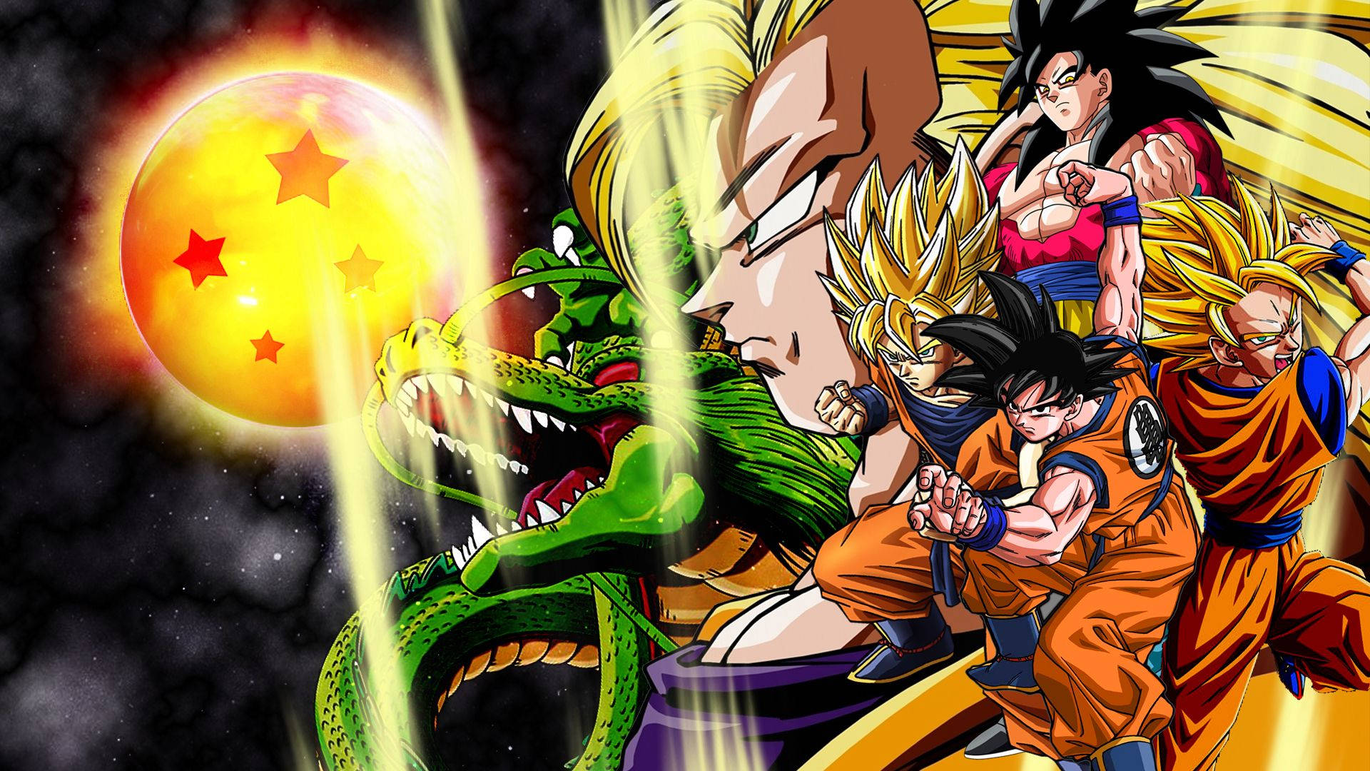 "Unlock The Power of The Four-Star Dragon Ball" Wallpaper
