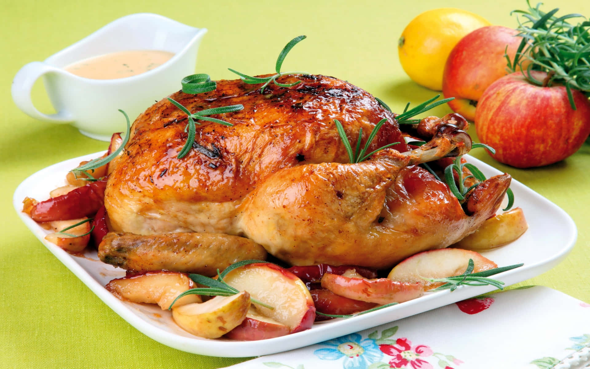 Delicious Food Roasted Chicken Wallpaper