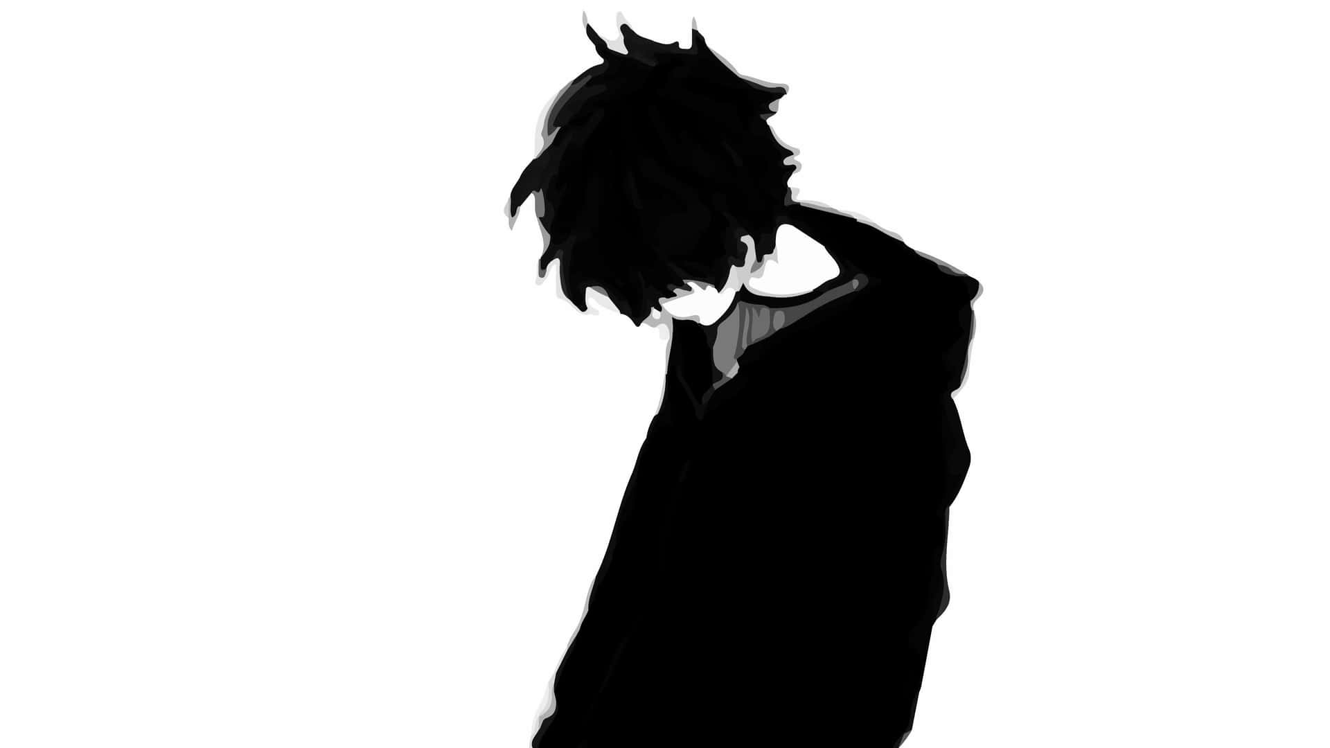 "Depressed Anime Boy Overwhelmed By Social Isolation" Wallpaper