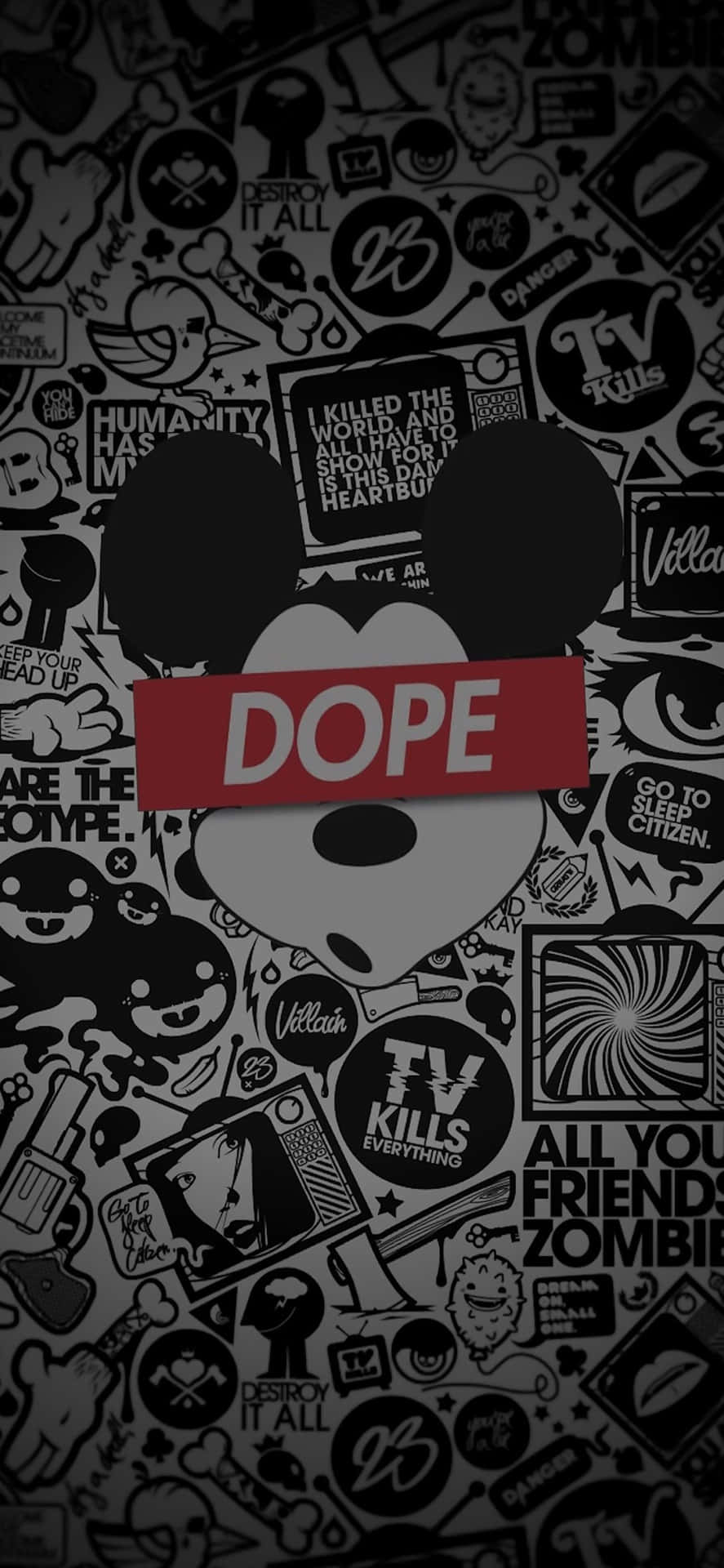 Mickey Mouse Dope Designer iPhone Wallpaper