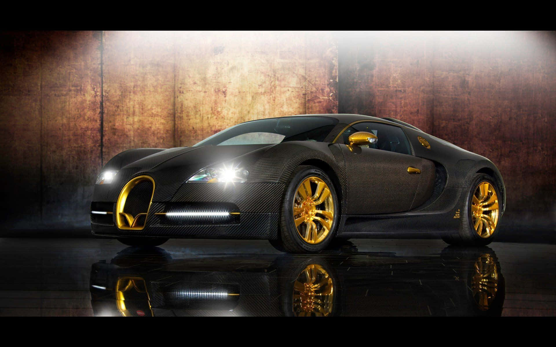 Black Gold Bugatti Veyron Diamond Car Wallpaper