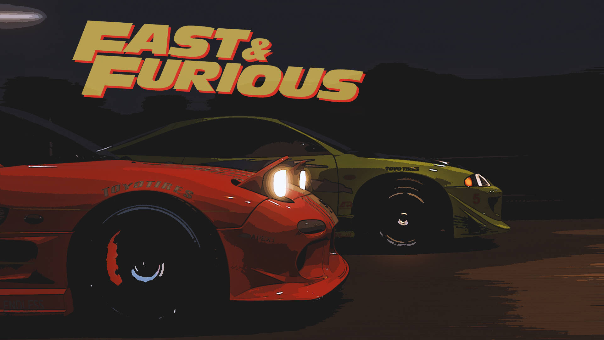 Digital Illustration Of Fast And Furious Wallpaper