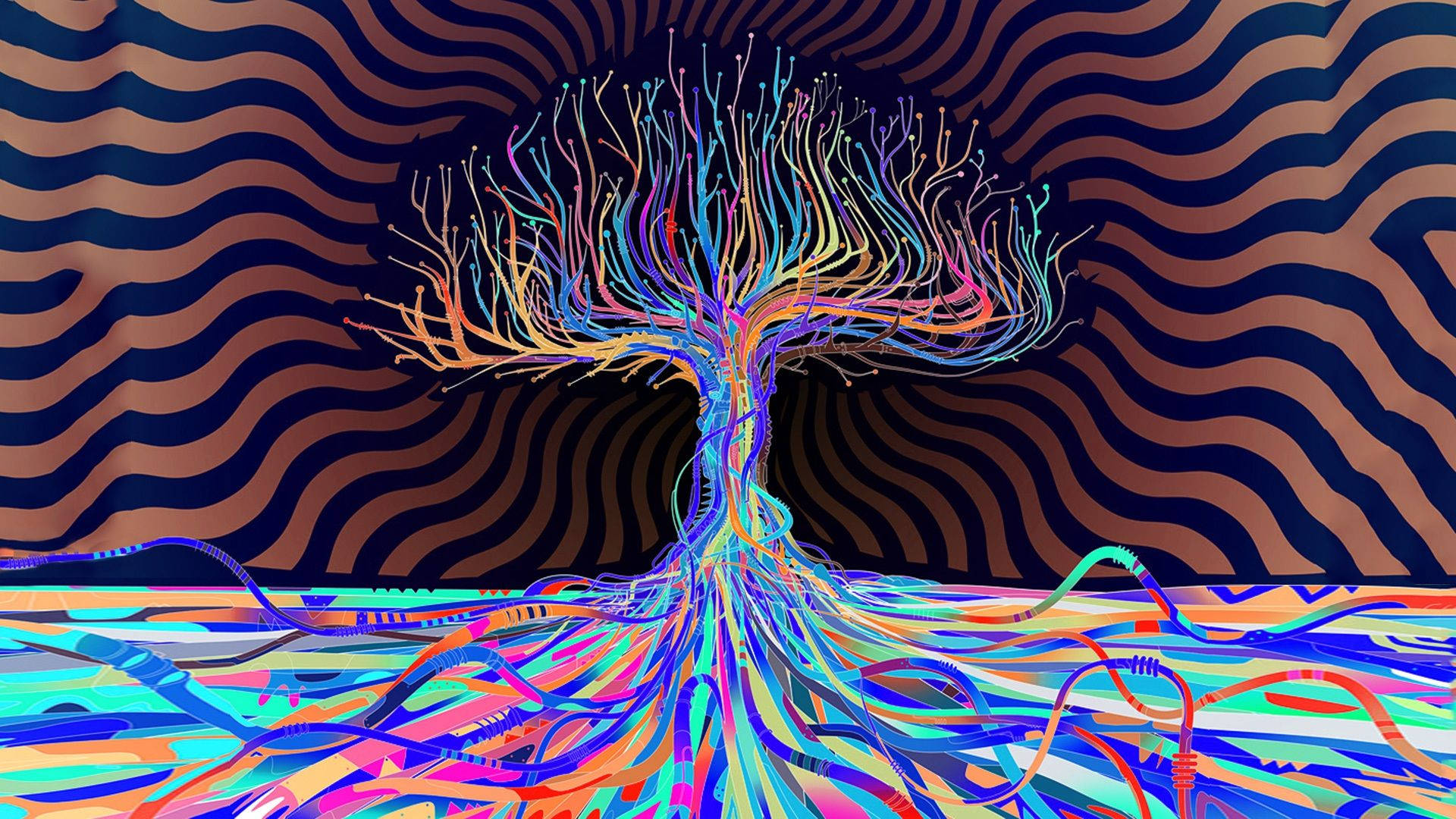 Digital Tree of Life Wallpaper
