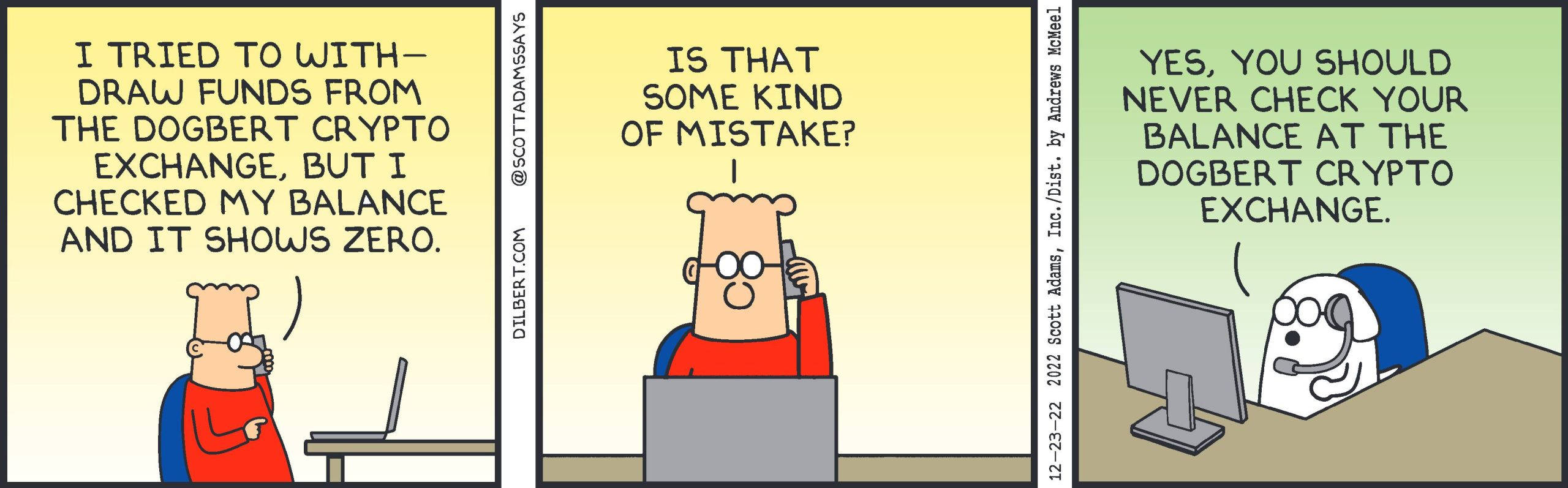 Dilbert Comic On Crypto Wallpaper