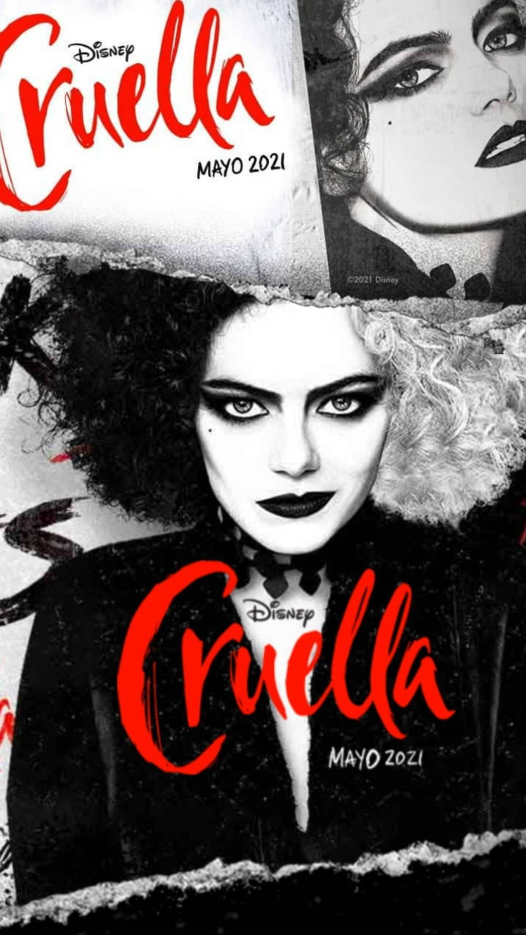 Disney Cruella 2021 Ripped Poster Wallpaper