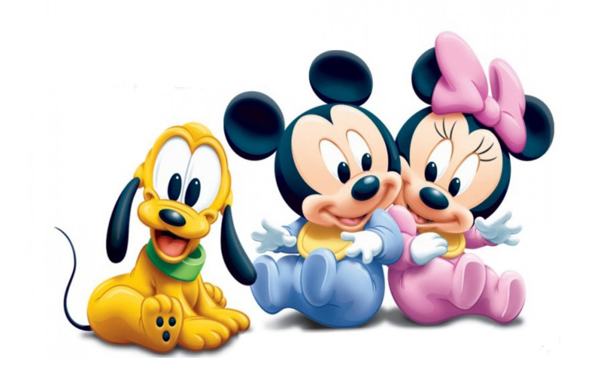 Disney Pluto, Mickey And Minnie Babies Wallpaper