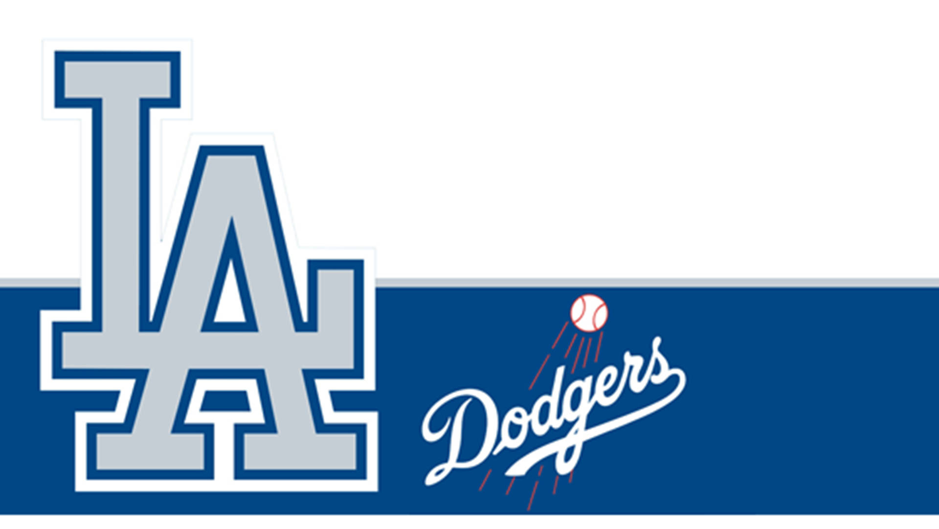 LA Dodgers Logo Blue White Wallpaper