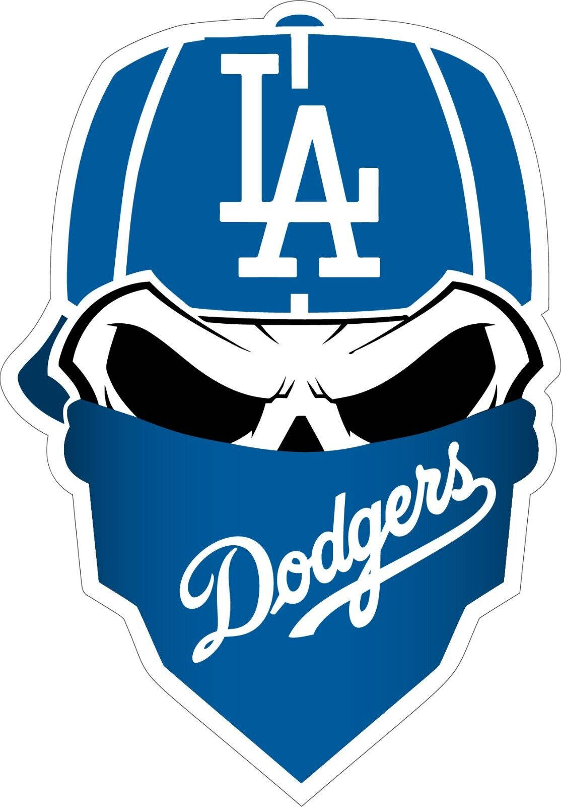 Skull Wearing Dodgers Logo Mask Wallpaper
