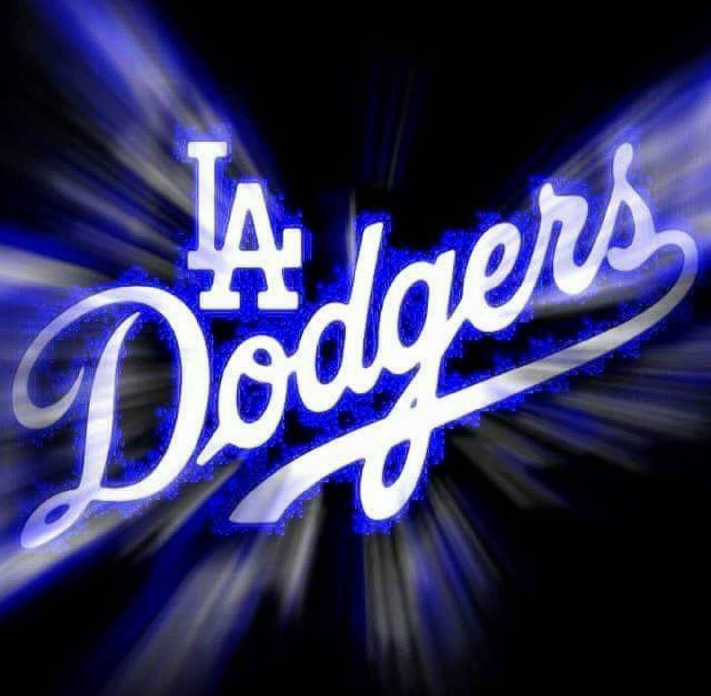 Shiny LA Dodgers Logo HD Wallpaper