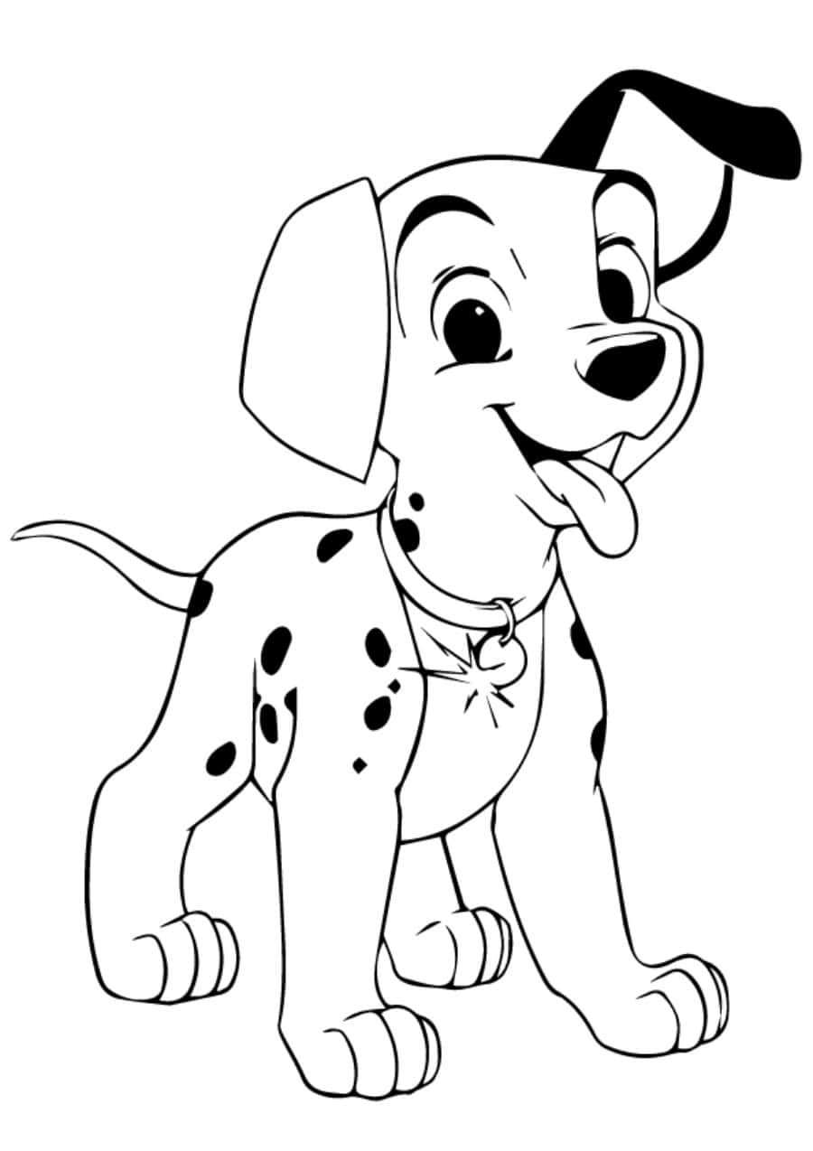 Dalmatian Dog Coloring Page Picture