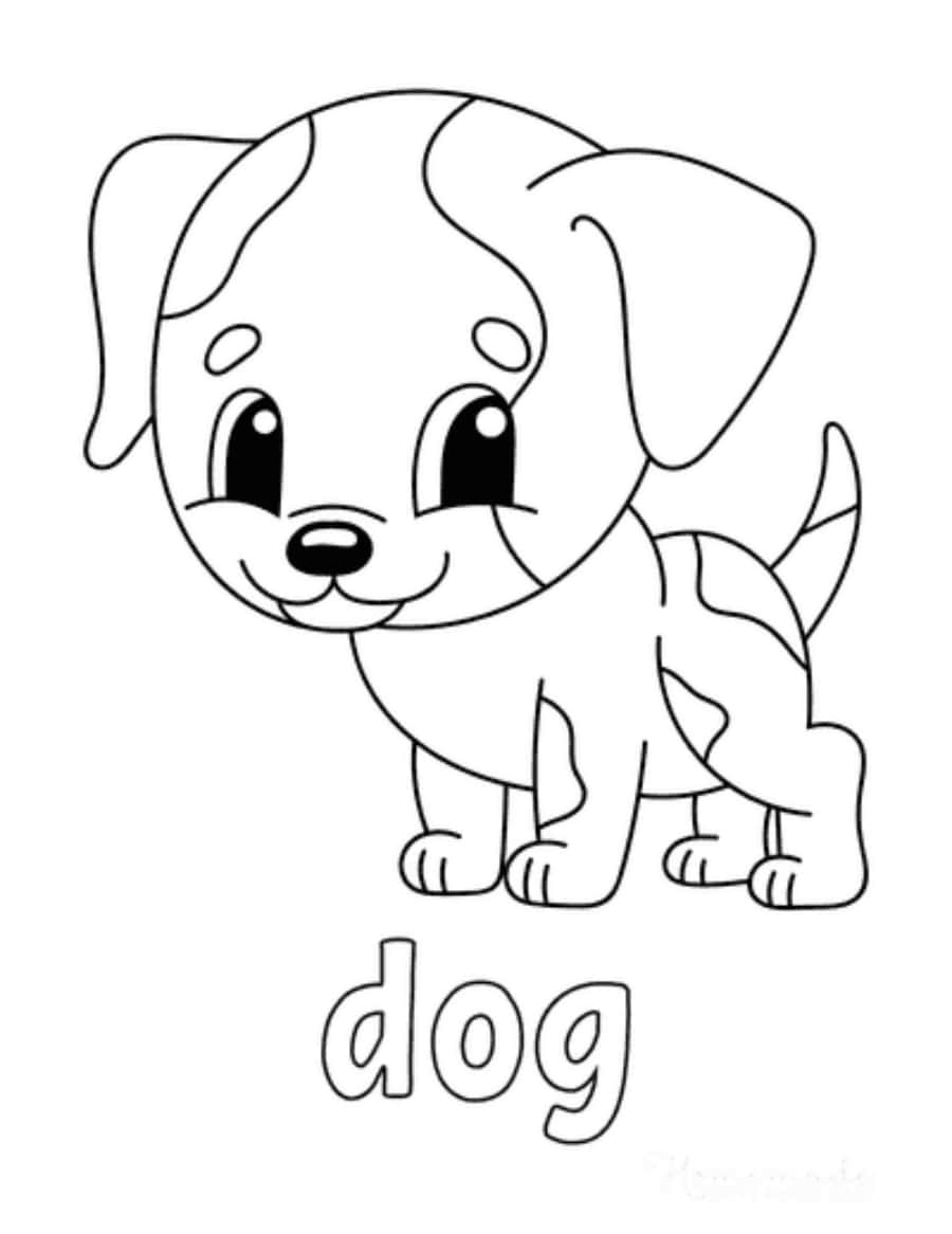 Cute Pet Dog Coloring Page Picture