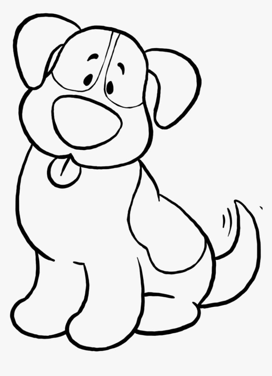 Funny Dog Tongue Coloring Page Picture