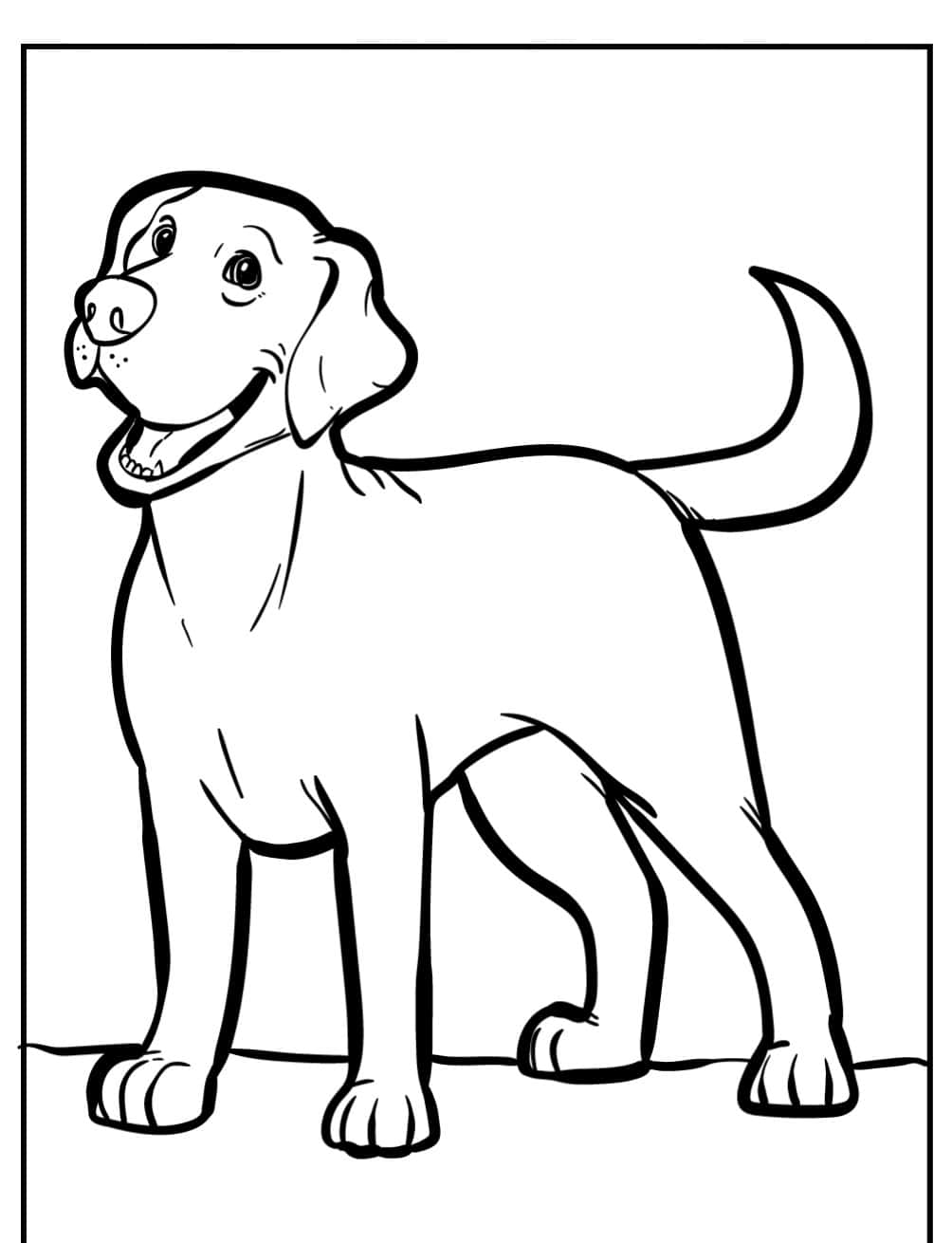 Labrador Dog Coloring Page Picture