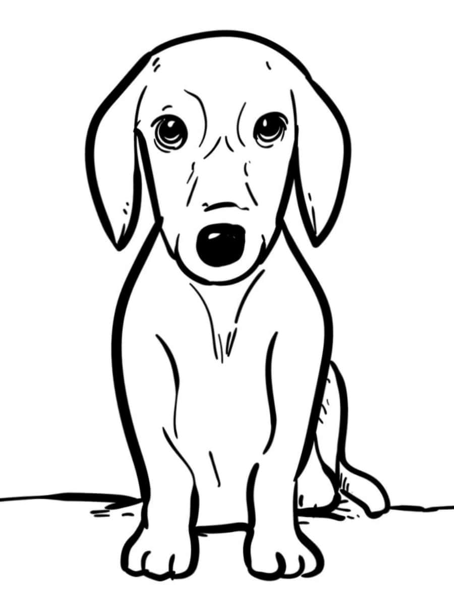 Beagle Dog Dog Coloring Activity Picture