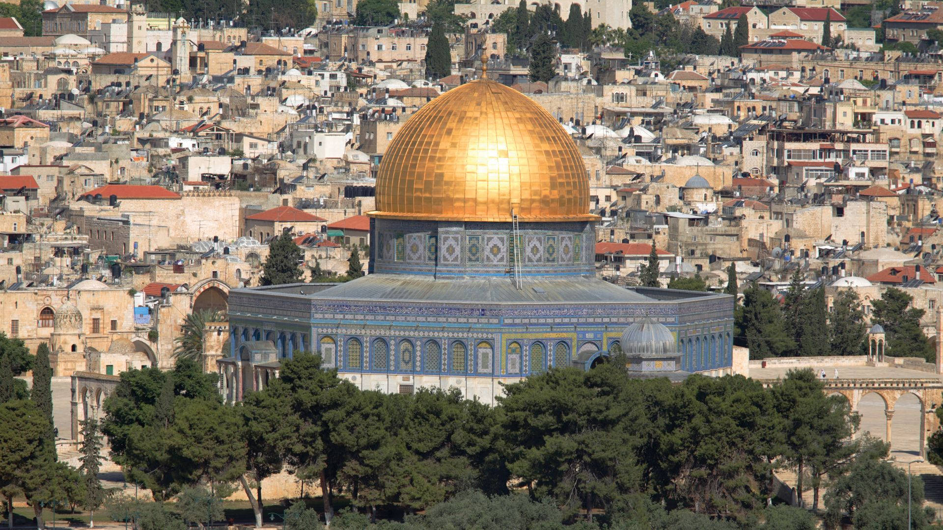 Dome Of The Rock City Backdrop Wallpaper