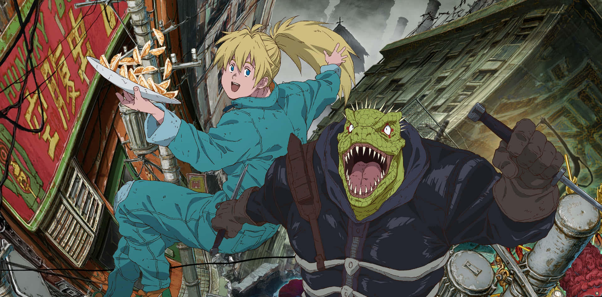 "Discover the magical world of Dorohedoro today!" Wallpaper