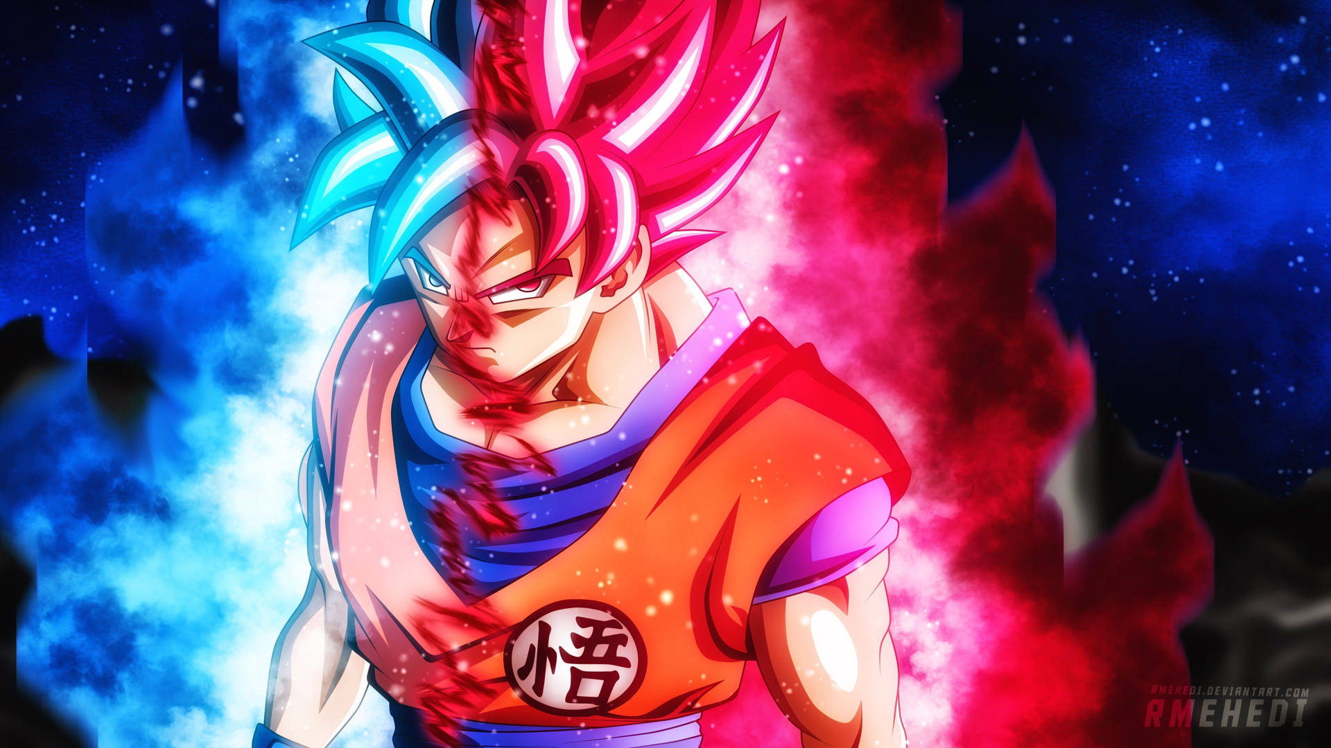 "Goku Unleashes His Limitless Power in Dragon Ball Super" Wallpaper