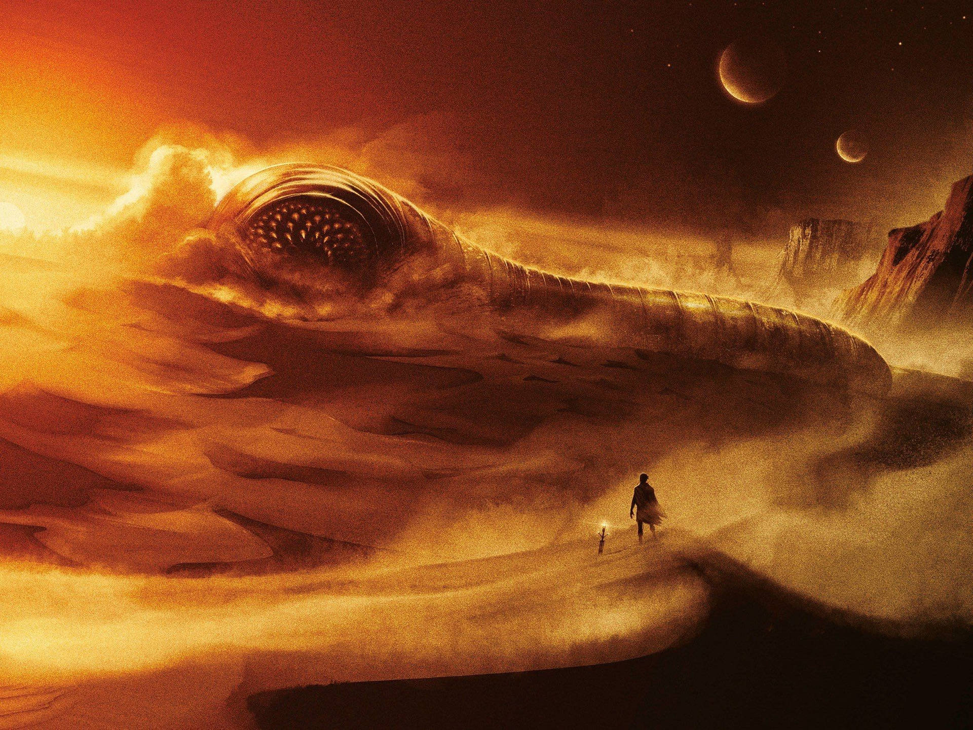 Dune Movie Desert Monster Wallpaper