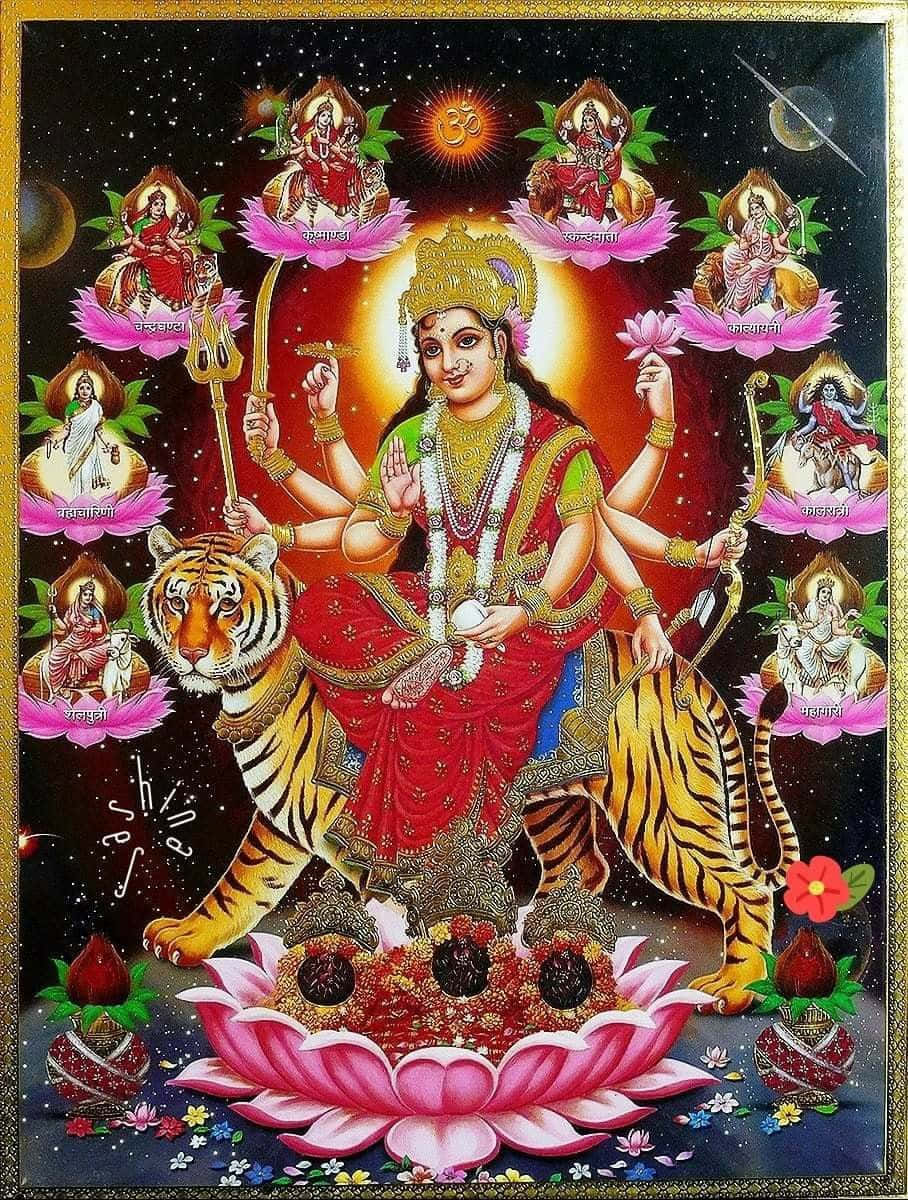 Divine portrait of celestial goddess, Durga Maa
