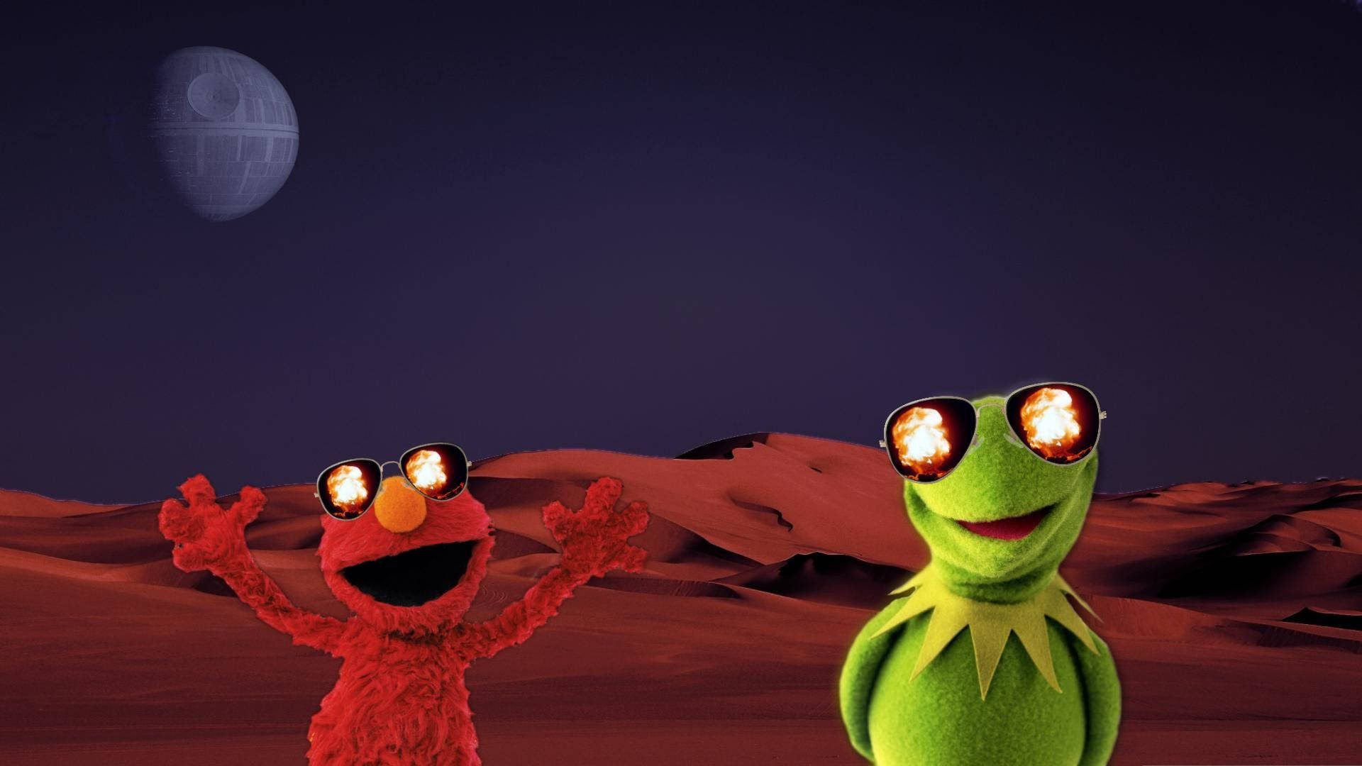 Elmo And Kermit The Frog Wallpaper