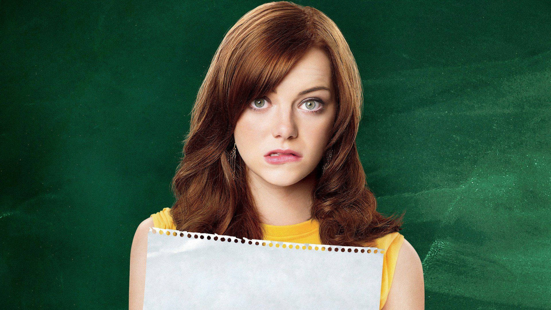 Emma Stone stars as Olive Penderghast in the romantic comedy "Easy A" Wallpaper