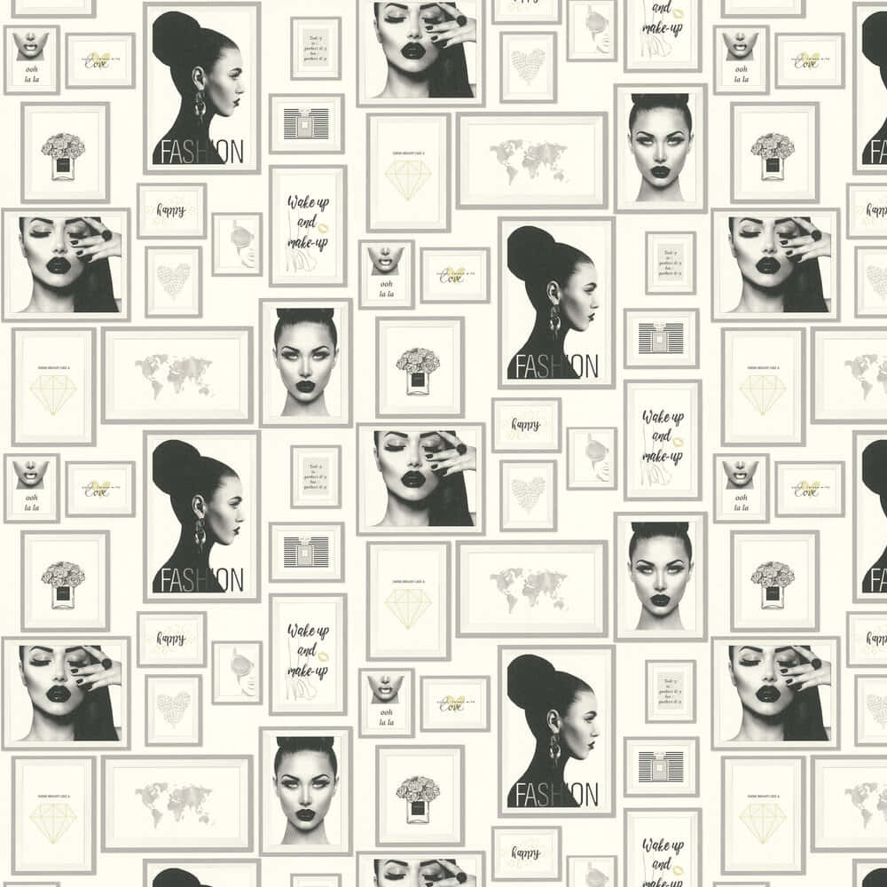 A Wallpaper With Many Pictures Of Women