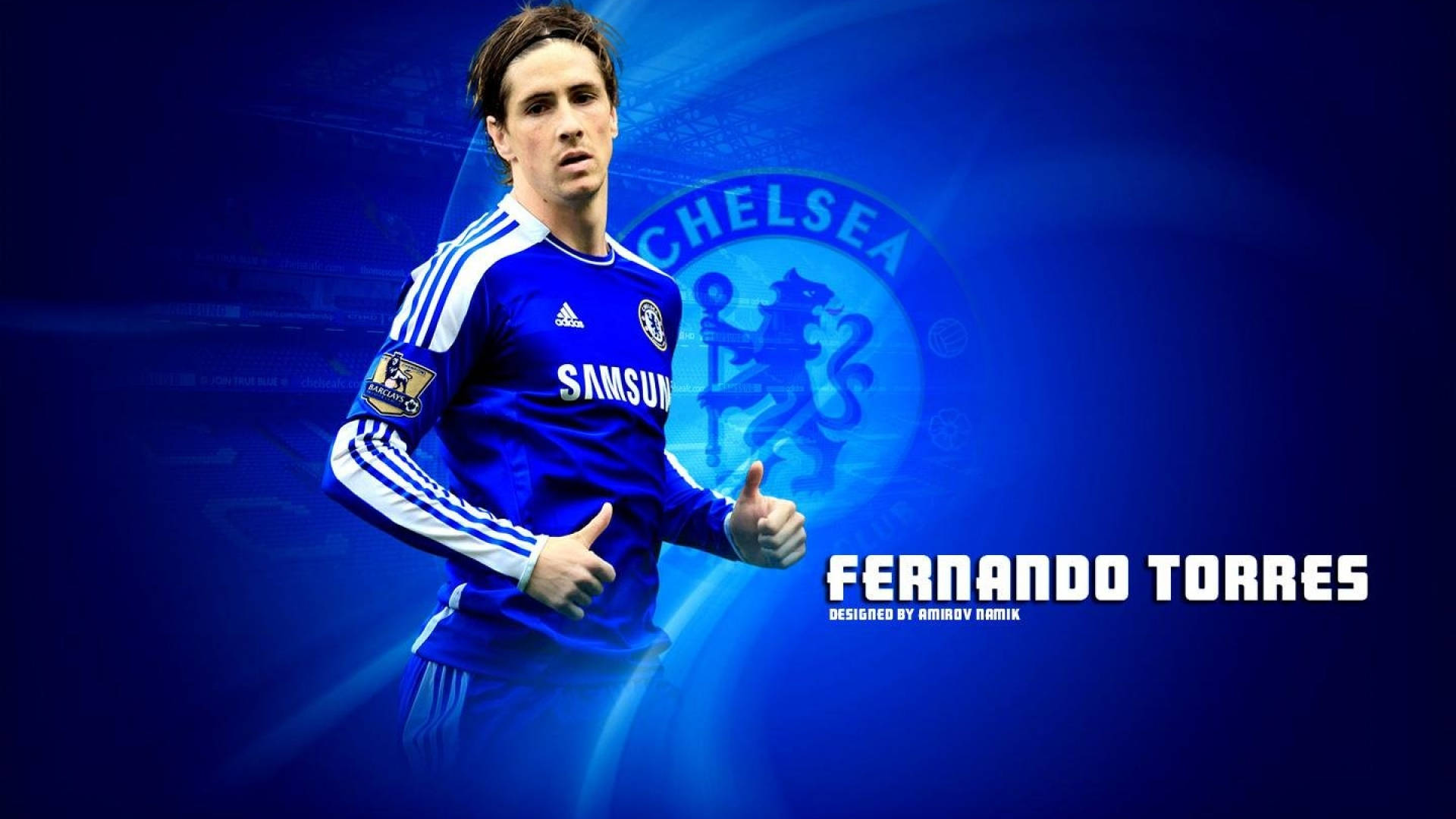 Fernando Torres In A Blue Scene Wallpaper