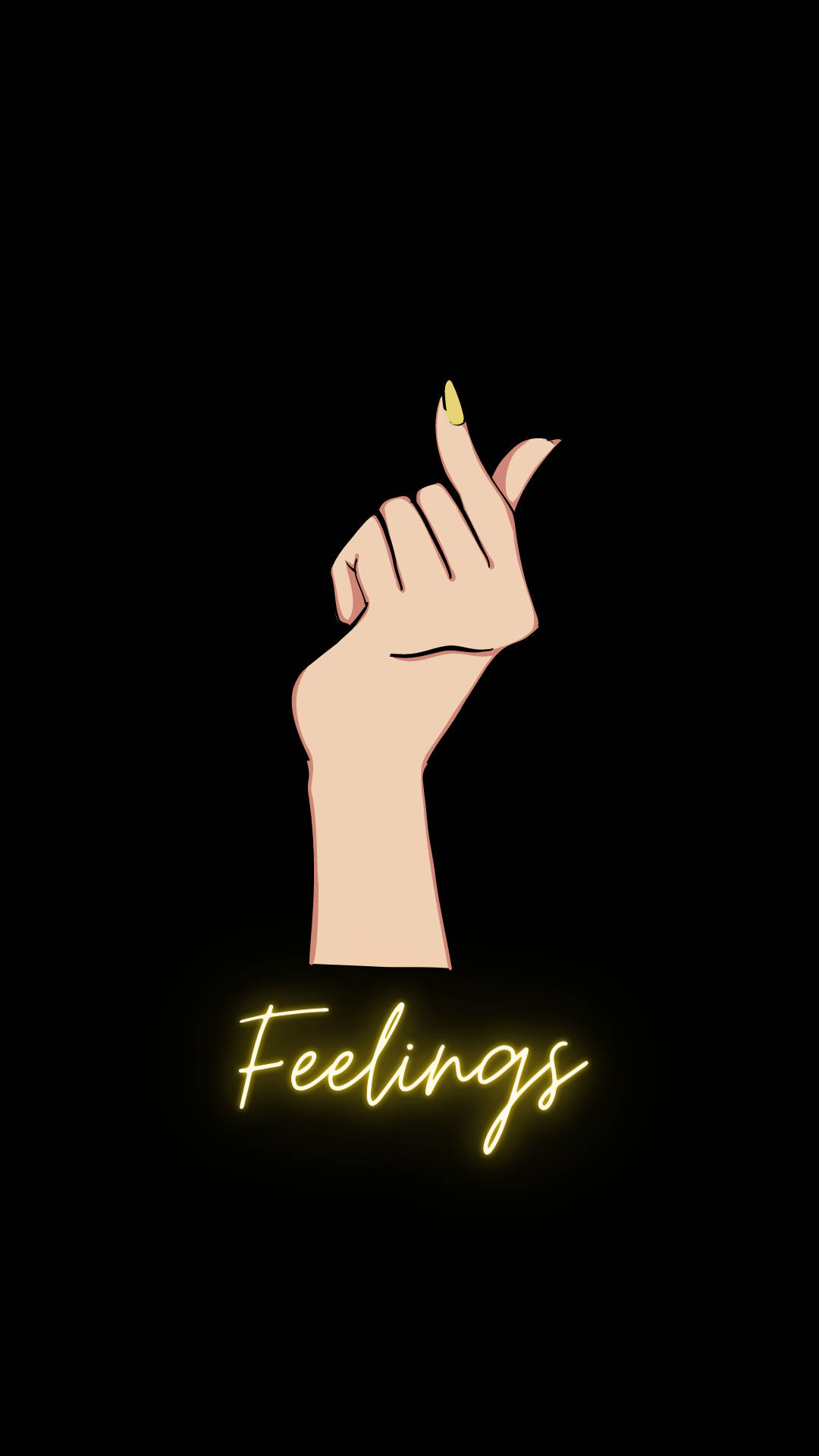 Finger Heart And Feelings Wallpaper