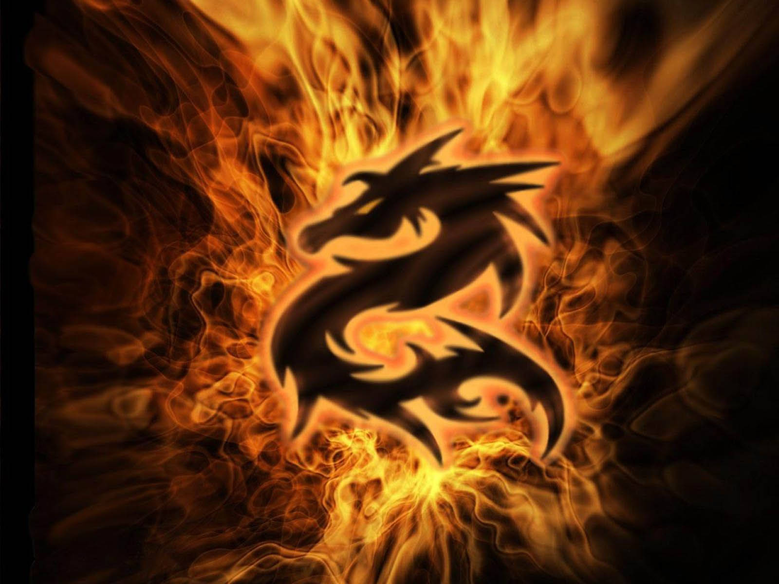 "A Fire Dragon Symbol" Wallpaper