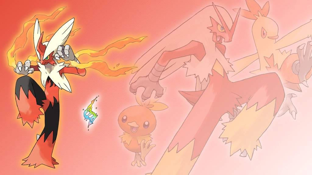 Fire Pokemon Blaziken Evolution Wallpaper