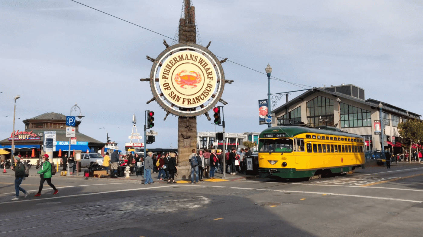 Iconic Fisherman's Wharf Sign in San Francisco Wallpaper
