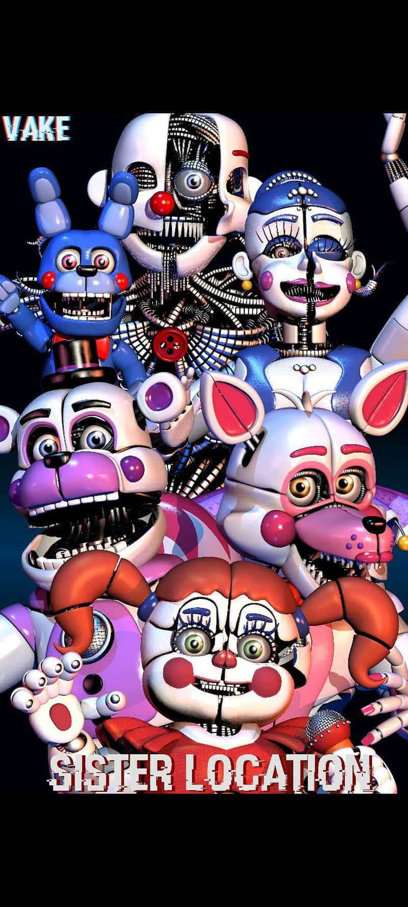Five Nights At Freddy's: Sister Location Smiling Widely Wallpaper