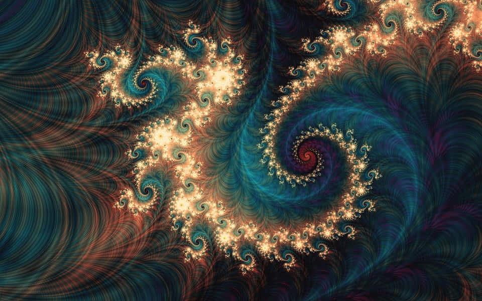A colorful fractal shapes in repeating spectacular pattern