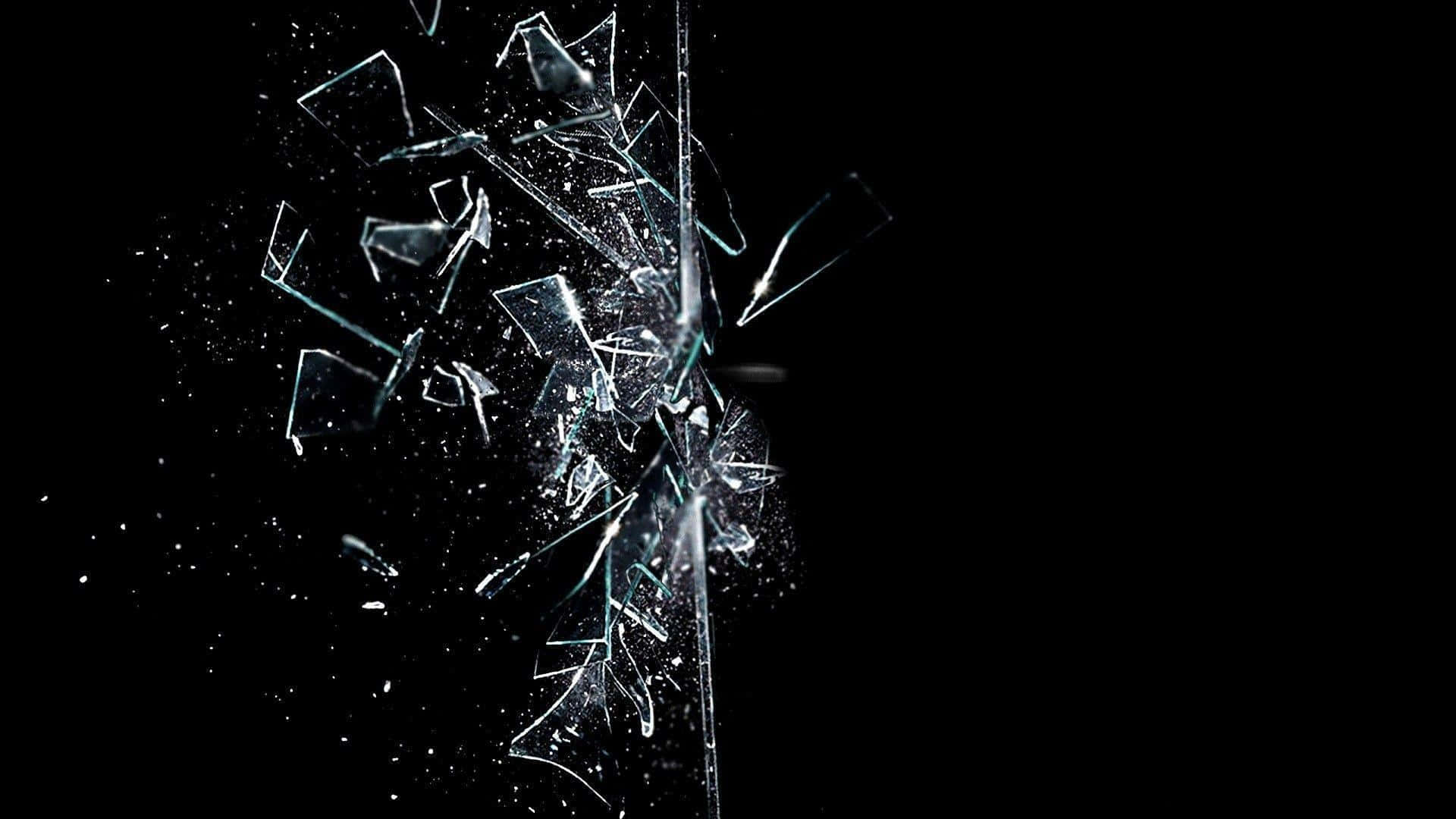Minimalist Fracture Broken Glass Shards Picture