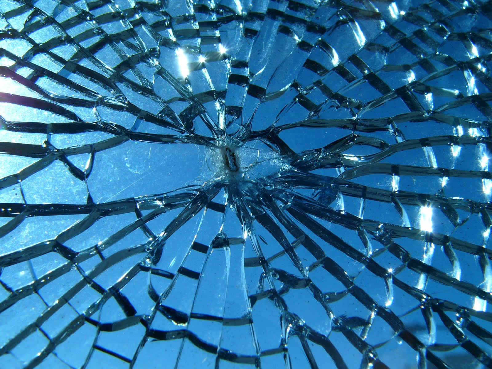 Abstract Artistic Display of Fractured Glass Picture