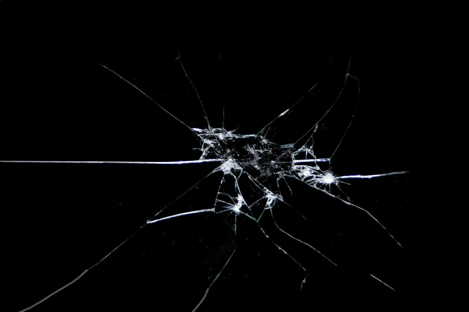 Black Fracture Glass Crack Picture