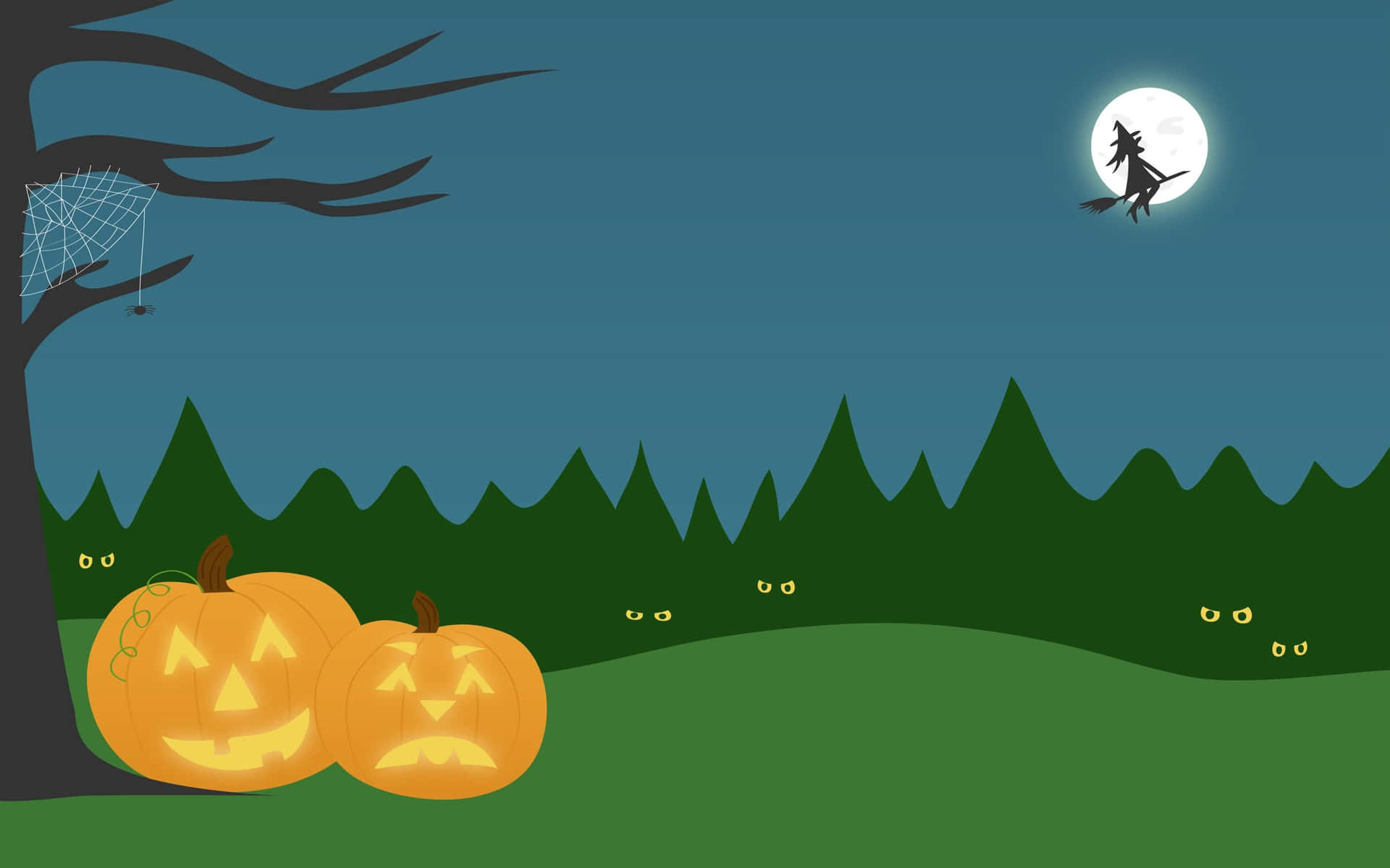 "Trick-or-Treat your way to a frightfully fun Halloween!" Wallpaper