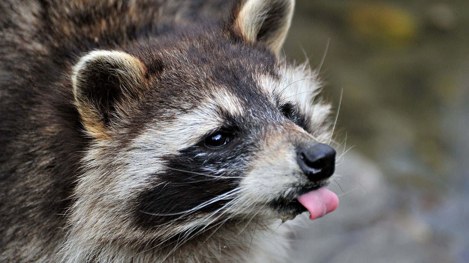 Funny Raccoon Cute Tongue Out Teasing Pictures