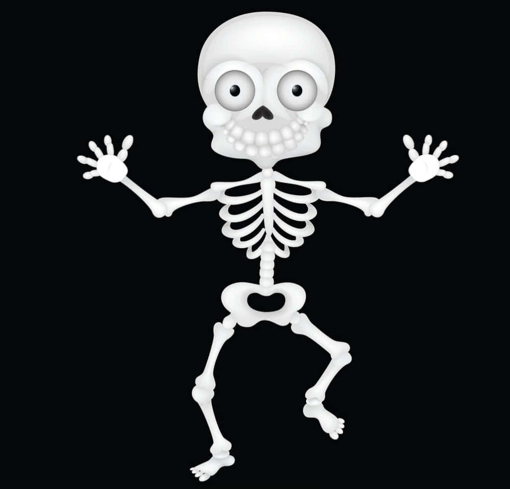 Funny Skeleton Smiling Cartoon Picture