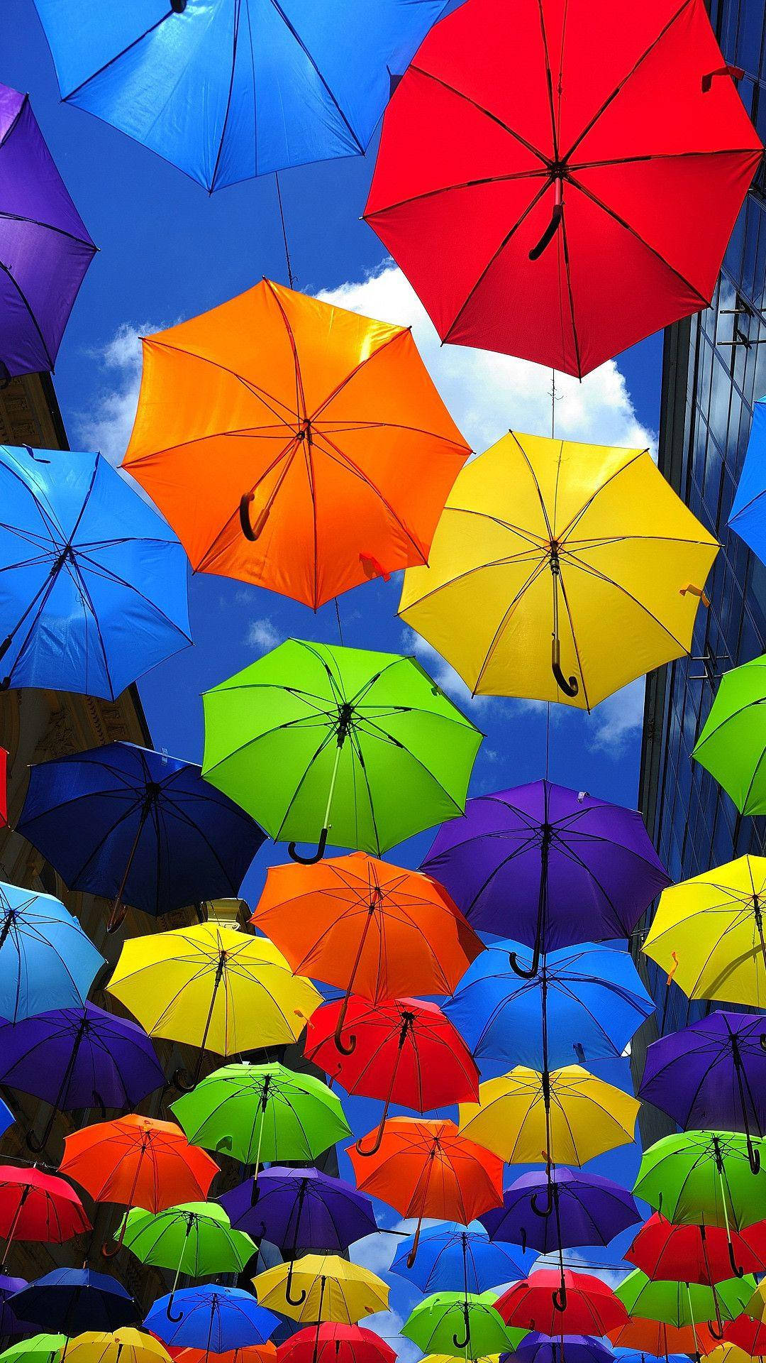 Gambar Colorful Umbrellas Wallpaper