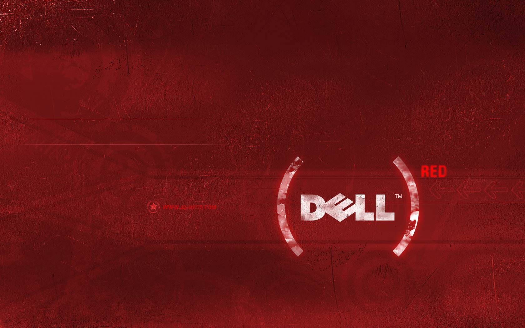 Powerful Garnet Red Dell Wordmark Wallpaper