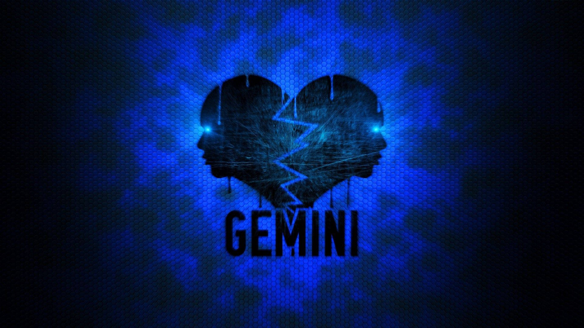 Gemini Heart Heads Wallpaper