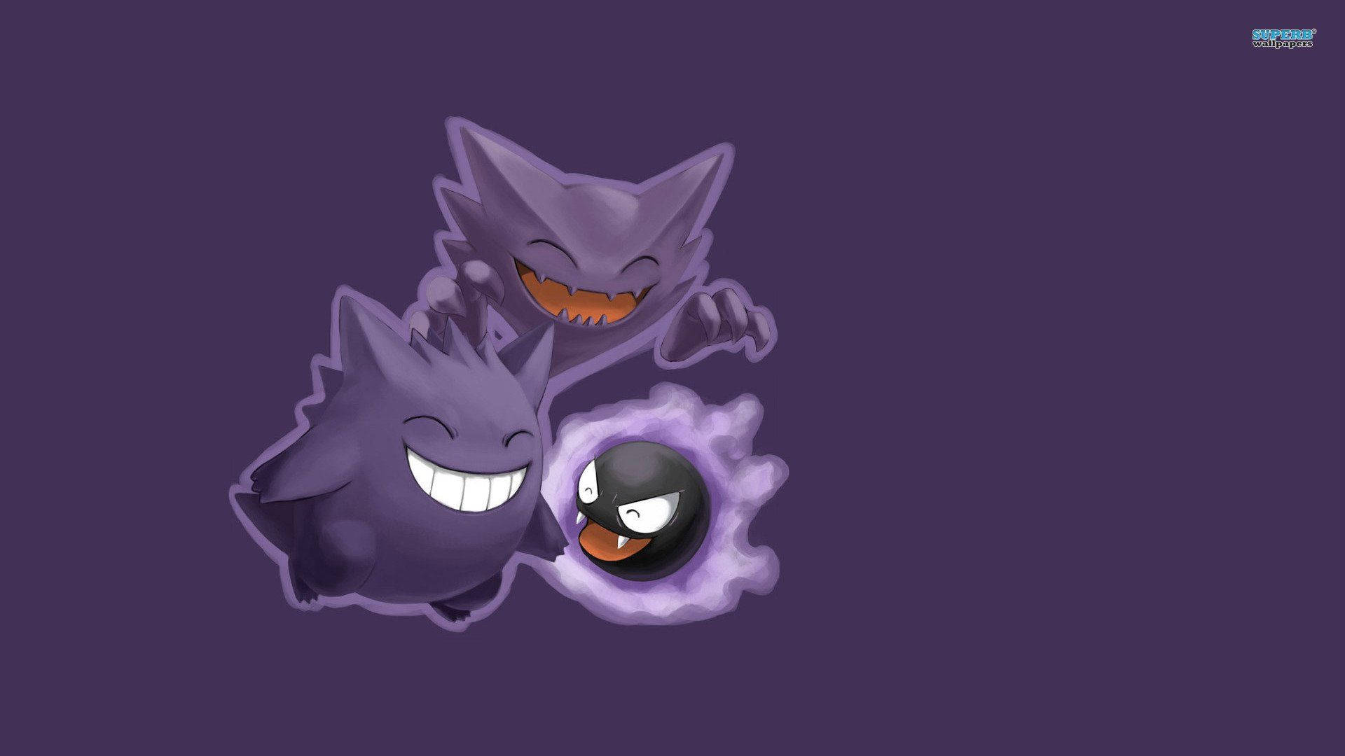"Gengar, Haunter and Gastly, three of the most iconic Pokemon" Wallpaper