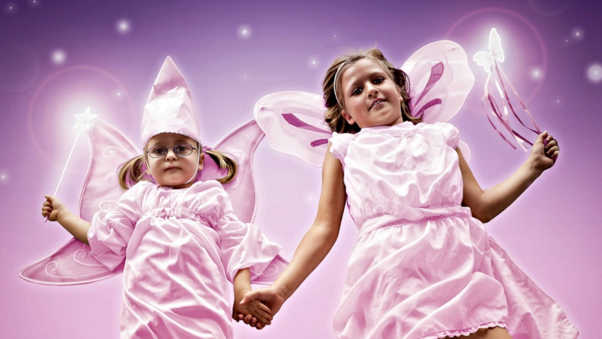 Girls Pink Fairy Sleepwear Wallpaper