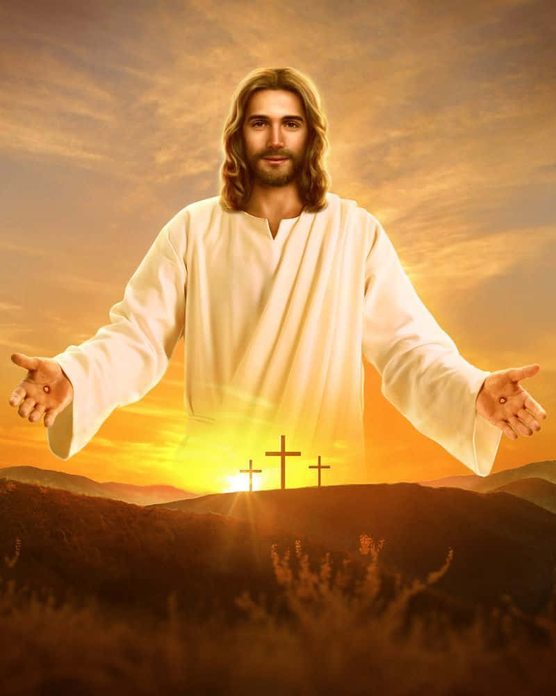 God Jesus With Clouds Wallpaper