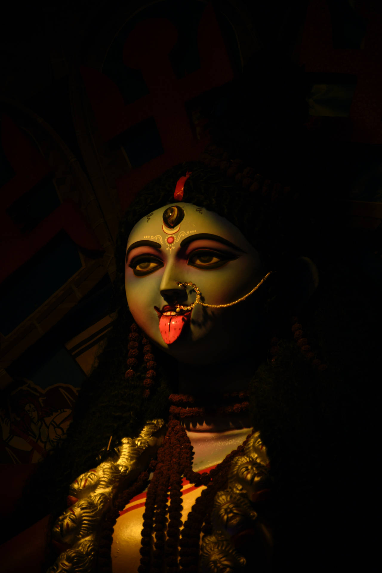 Goddess Kali In The Dark  Wallpaper